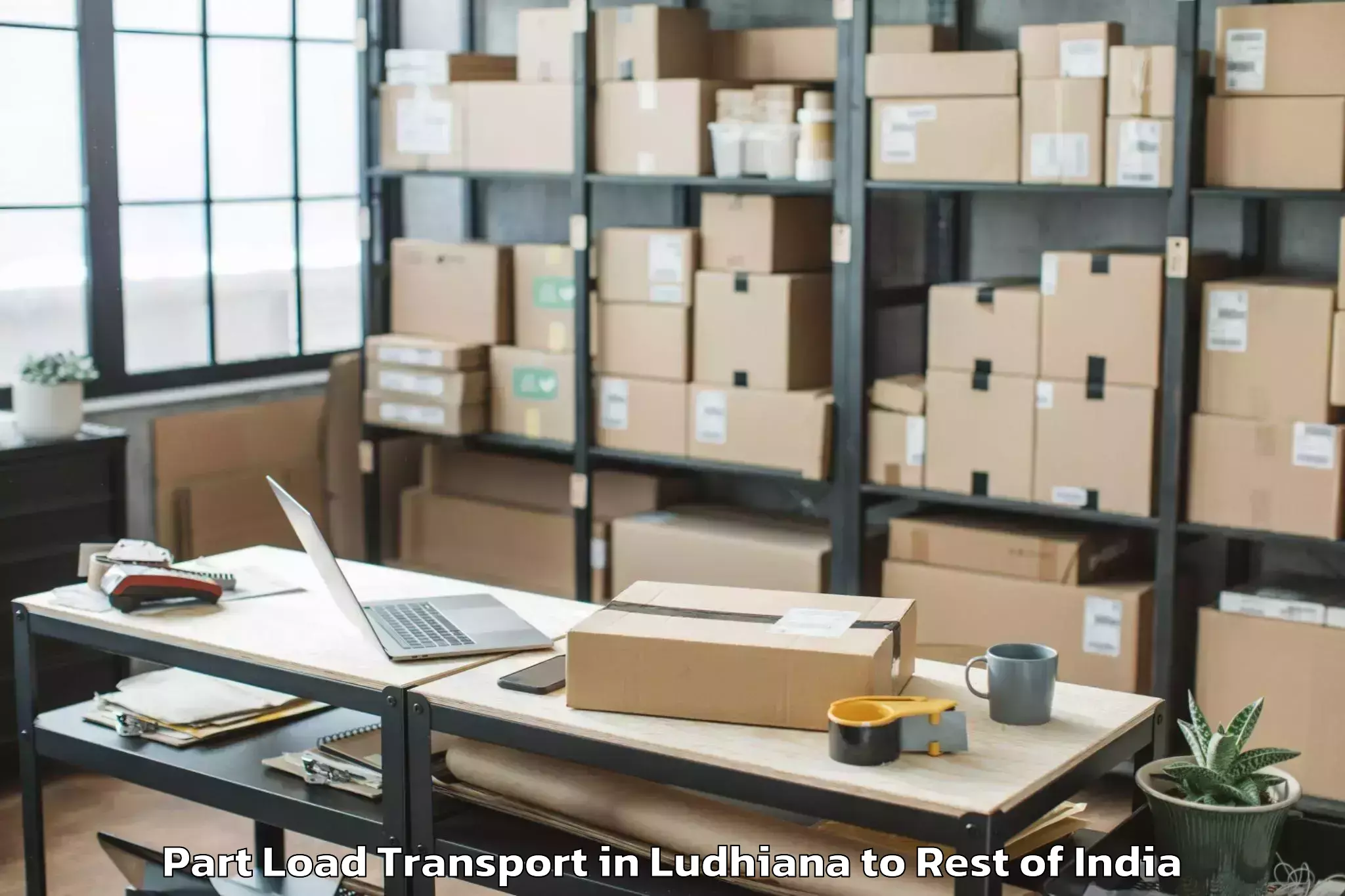 Book Ludhiana to Karnah Part Load Transport